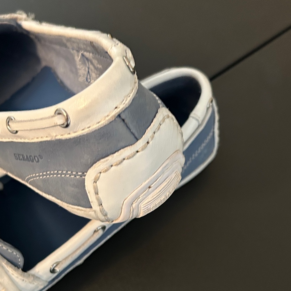 Sebago Blue and White Loafers - Picture 3 of 7